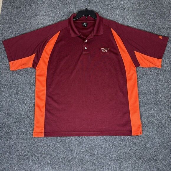Virginia Tech‎ Hokies Starter Polo Shirt Mens XL Red College Short Sleeve VTG​ - Picture 1 of 7